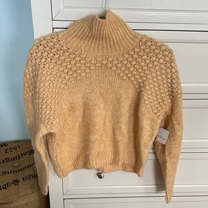 Free People Cozy Tan Sweater, Size S, BNWT